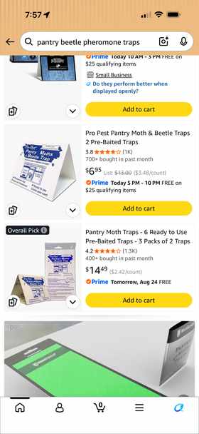 Amazon search results for pantry beetle pheromone traps — AI Super Simplified