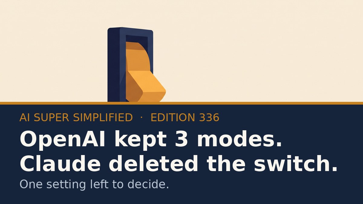 OpenAI kept 3 modes. Claude deleted the switch.