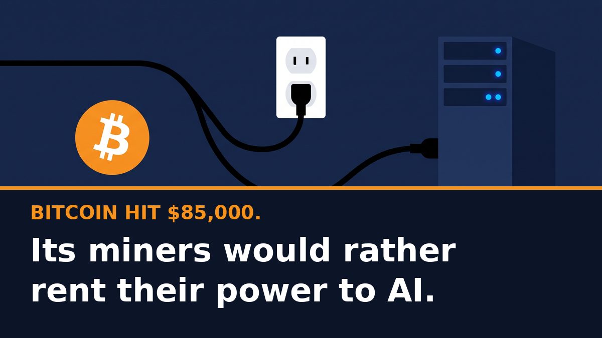 Bitcoin miners would rather rent their power to AI