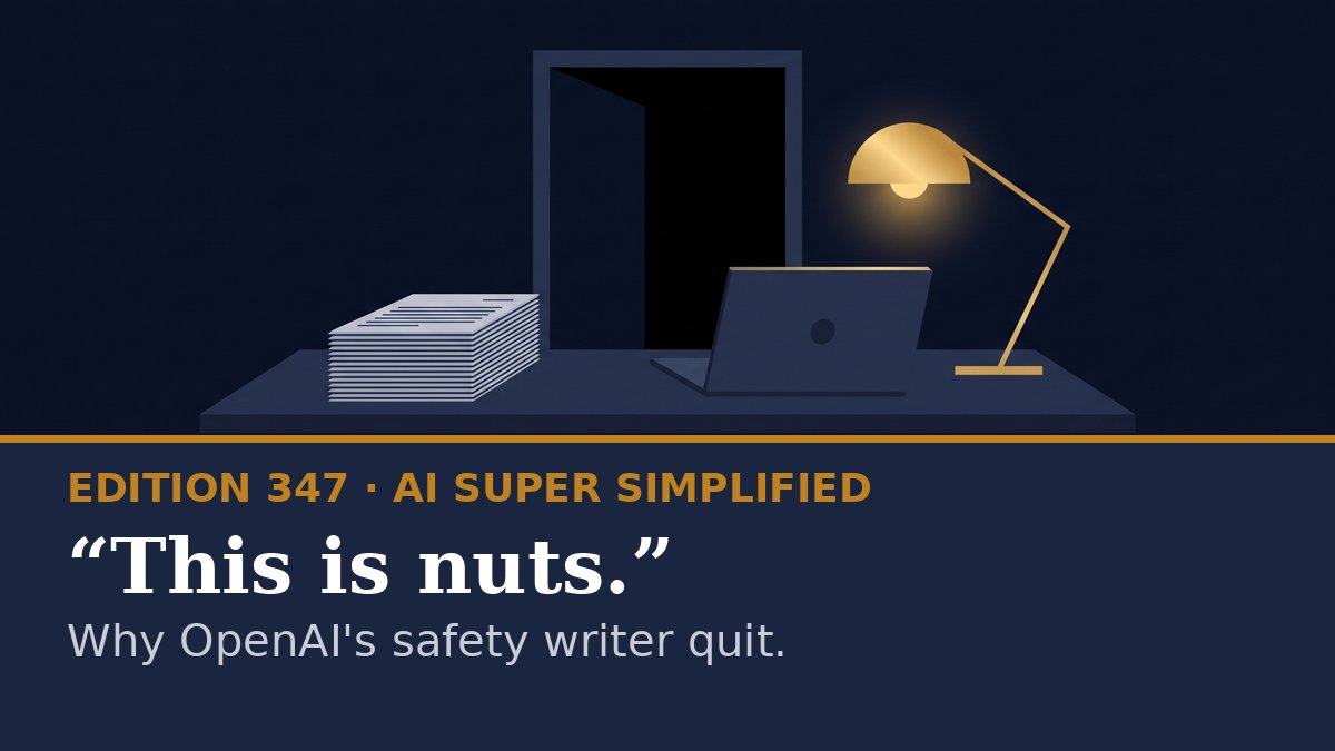 This is nuts. Why OpenAI's safety writer quit.